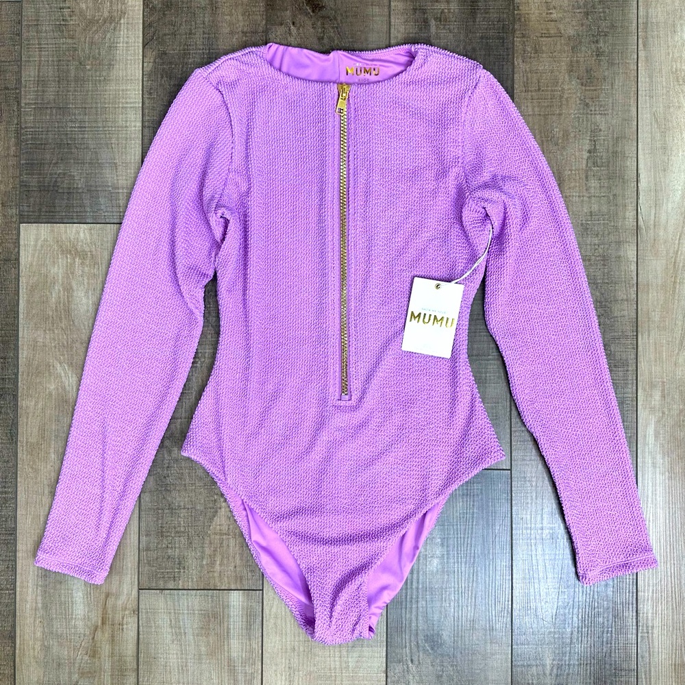 RARE! NWT Show Me Your MuMu purple Long sleeve bodysuit